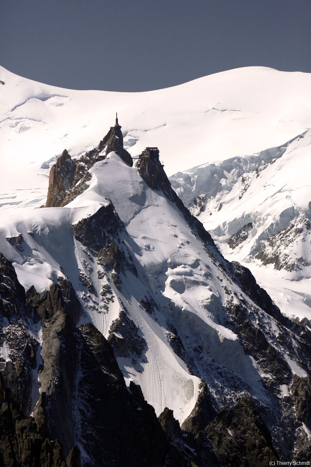 laiguille vue depuis les grands montets o