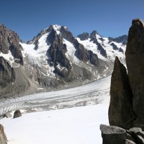 glacier dargentire vu depuis les grands montets o