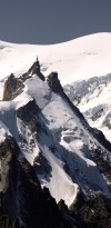 laiguille vue depuis les grands montets o